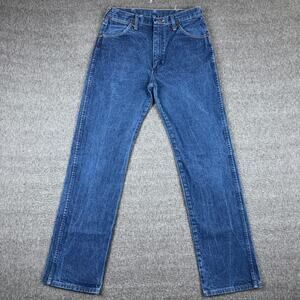 Vintage Wrangler Jeans Mens 31x33‎ Blue 13MWZ Cowboy Dark Wash USA 70s